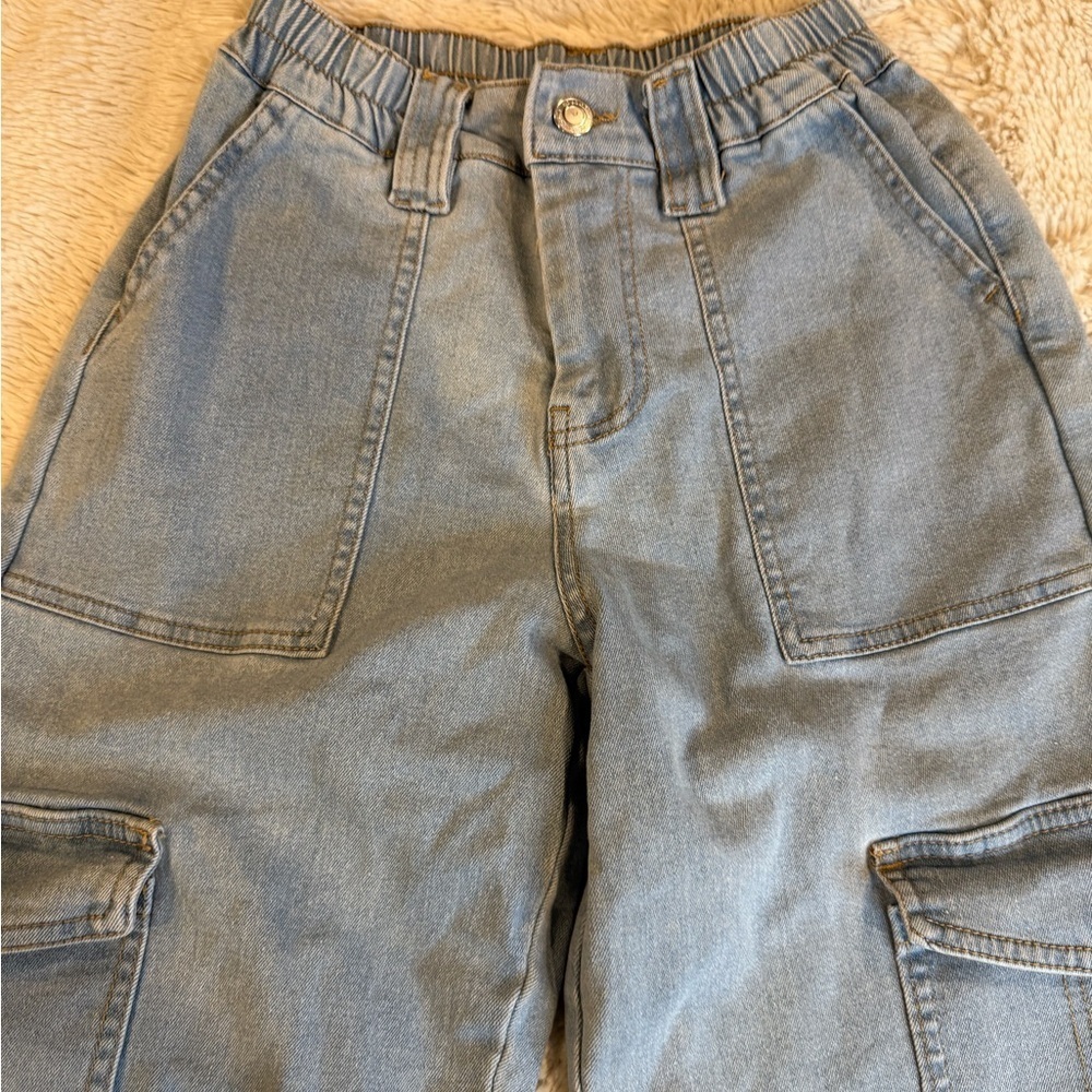 No Boundaries Light Blue Cargo Pants - Picture 5 of 9